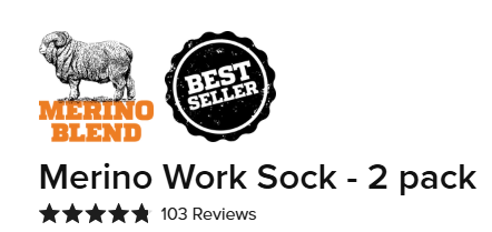 MKM - Merino Work Sock 2 Pack - Image 2