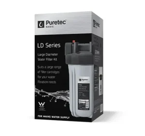 Large Diameter Filter Housing Kit, 10 inch, Silver , 1 Connection