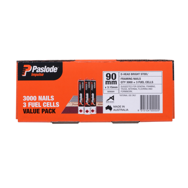 Paslode D-Head Bright Nails 90 x 3.15 3000pk - Image 4