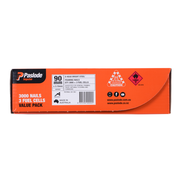 Paslode D-Head Bright Nails 90 x 3.15 3000pk - Image 3