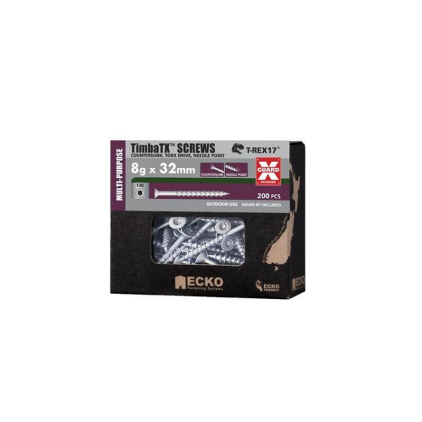 Ecko Timba TX TimbaTX™ Multi-Purpose Screws OutDoor XGuard 8g-10 x 32mm, Pack of 200
