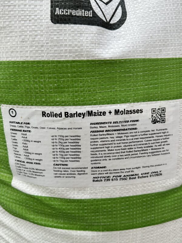 Rolled Barley/Maize + Molasses 25kg