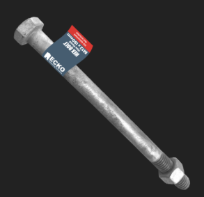 Ecko- Engineering Bolts & Nuts (Galvanised) m12 x 120-280mm