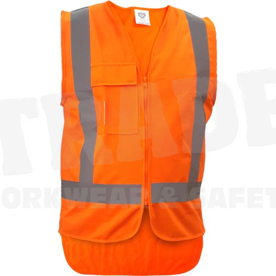 Caution Zip Front Day/Night Hi-Vis Vest