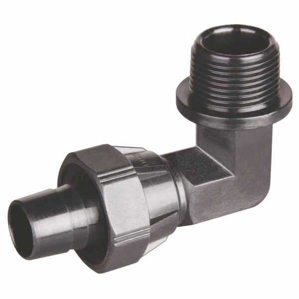 Hansen Male Bend Short 15mm -Black 15 - 50mm