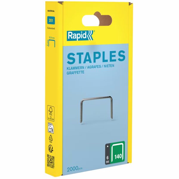 Rapid Staples 6mm + 8mm 2000 pack