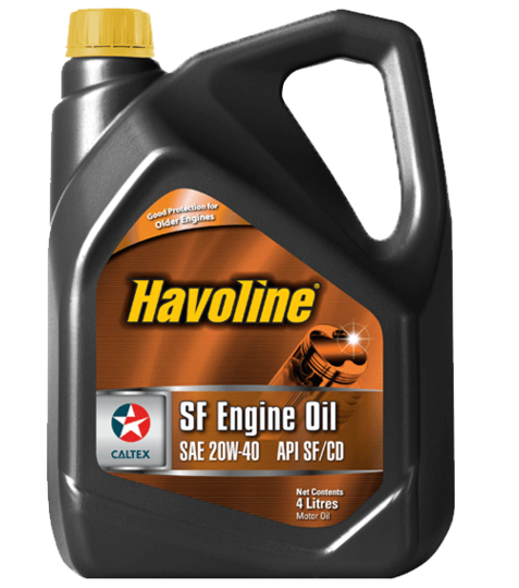 Caltex Havoline SF Engine SAE 20W-40 Oil 4L