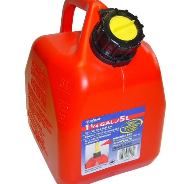 Sceptor Petrol Container Plastic Red 5 Litre