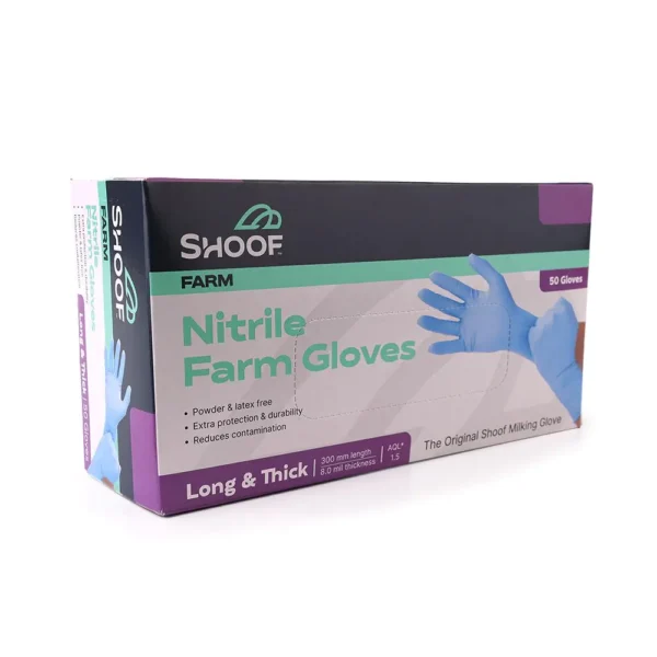 Thick Nitrile Farm Gloves Large 50-Pack