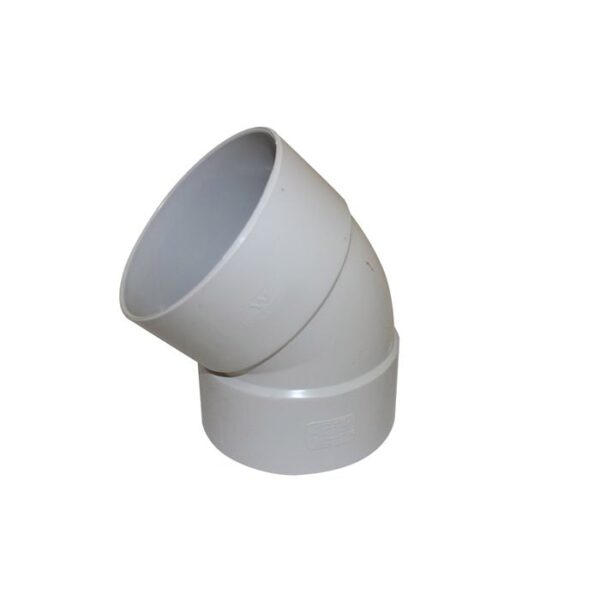 100mm 45° F-F PVC DWV Plain Bend