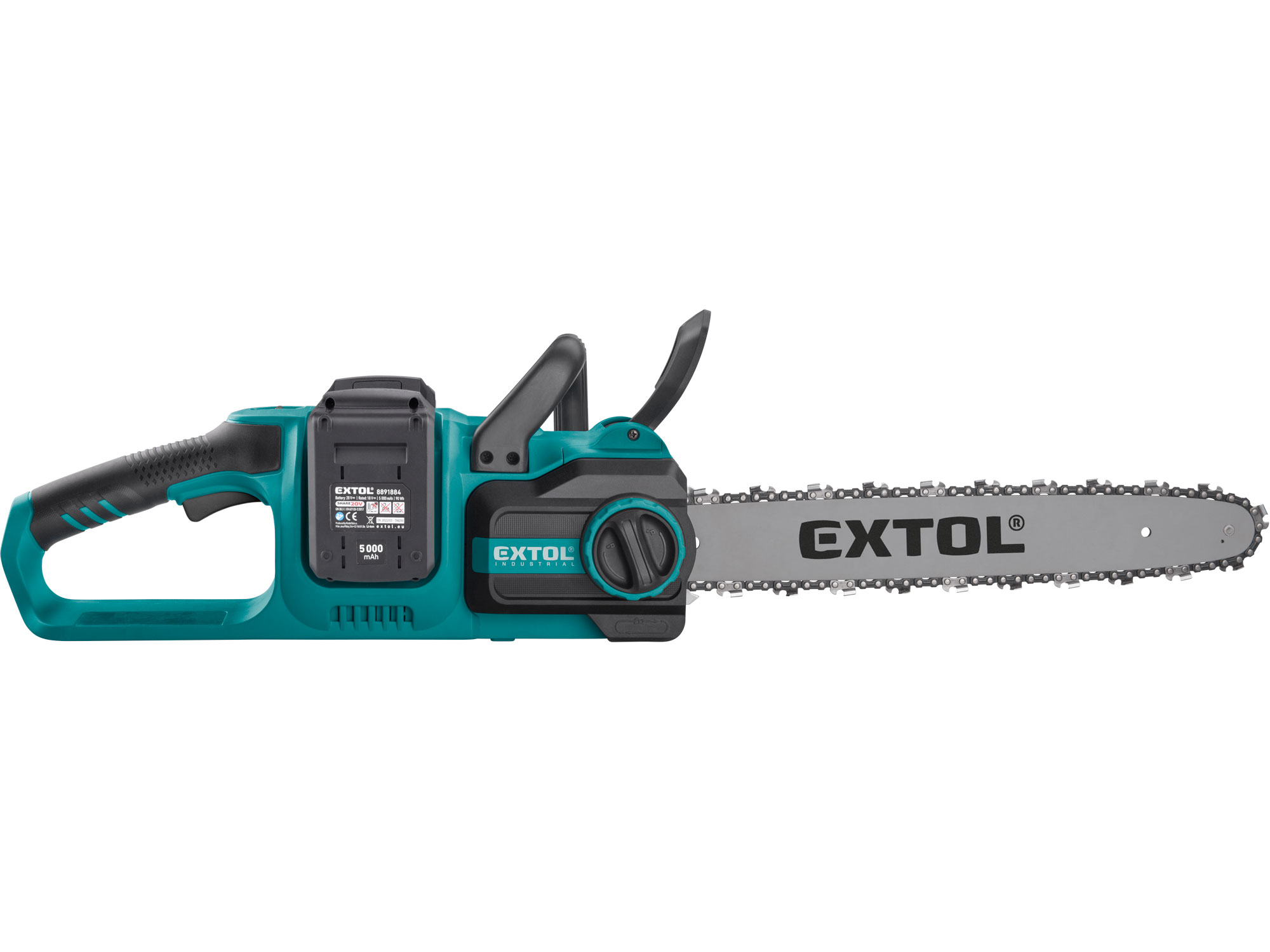 Extol: Cordless / Battery Chain Saw 455mm (16″) - Image 2