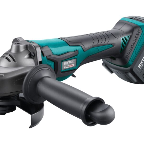 Extol Industrial- Brushless, Cordless 125mm Angle Grinder, 1 x 4Ah Battery included