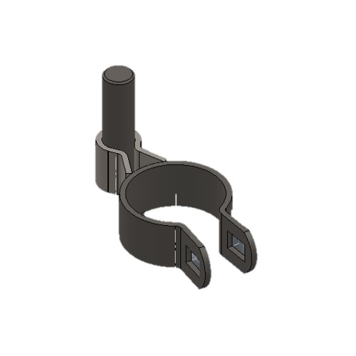 25×3 Centre Band Gudgeon 16 Pin 40NB Hot Dip Galv
