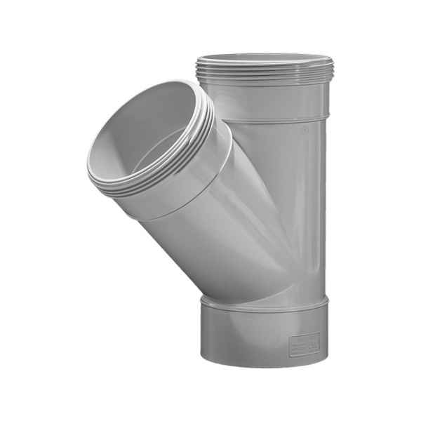 100mm 45° Female and Female PVC DWV Plain Junction