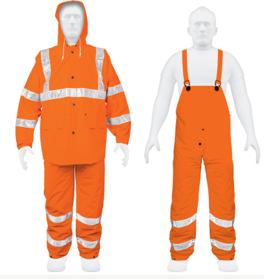 Truper Rainsuit  Size M-L / 2-pc High Visibility Orange