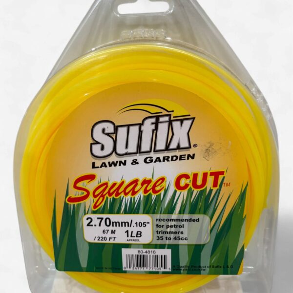 Sufix Square Cut Line Trimmer 2.7mm x 67m Yellow