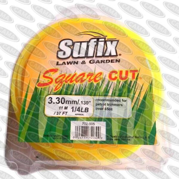 Sufix Square Cut Line Trimmer 3.3mm x 11m Yellow