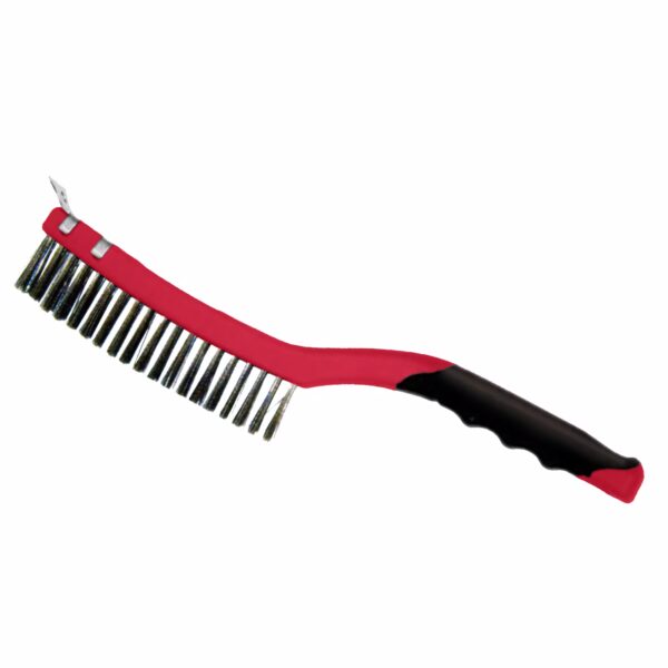AmPro Stainless Steel Wire Brush with Scraper