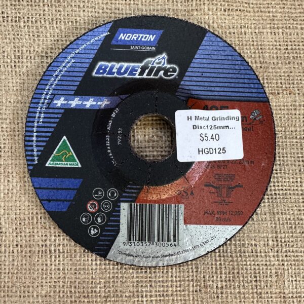 Metal Grinding Discs 125 x 6.0 x 22.23mm - Norton - Clearance!!!