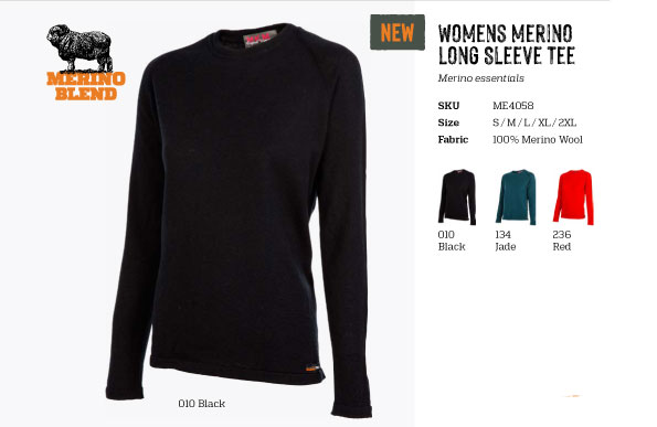 Women's Long Sleeve Merino Wool Tee - size S - Clearance!!!!! - Image 2