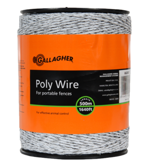 Gallagher Poly Wire 6 Strand White 500m