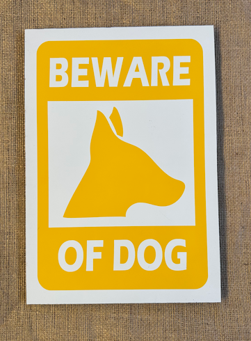 Sign on ACM Board - Beware of the Dog
