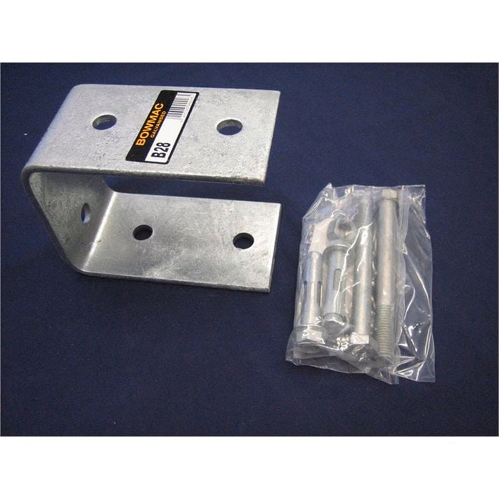 BOWMAC B28 Hot Dip Galvanised Post and Bearer Bracket - Image 2