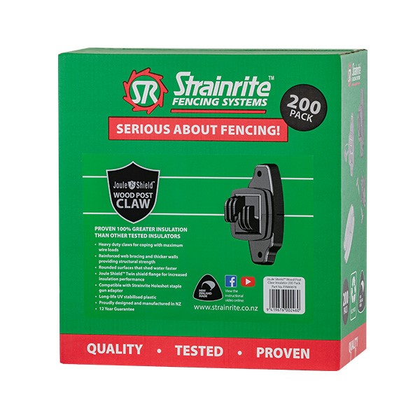 Strainrite Joule Shield Wood Post Claw Insulator – 200 pack - Image 2