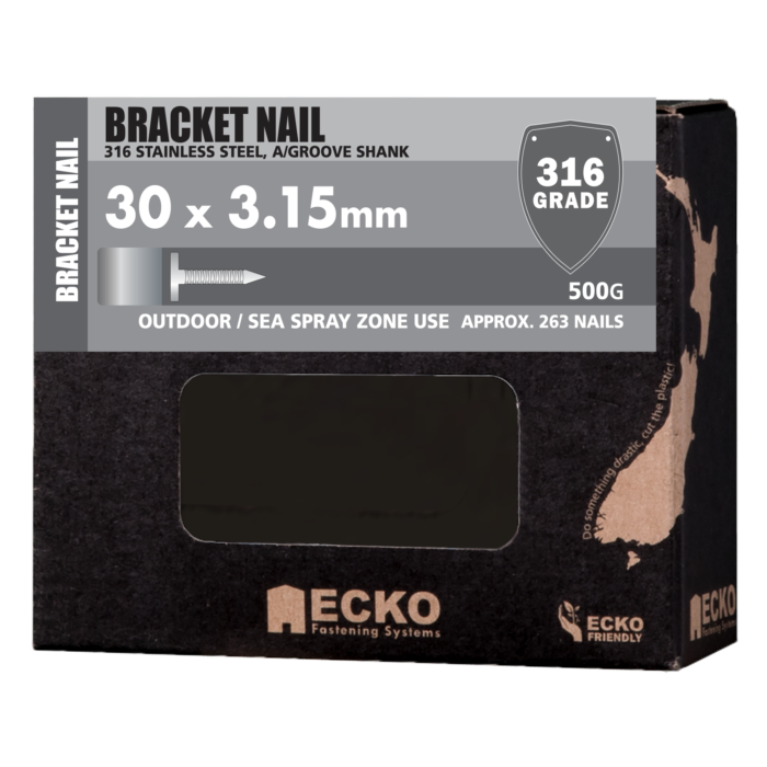 Ecko Bracket Nails 30 x 3.15mm, 5kg 316 Stainless Steel - Image 2