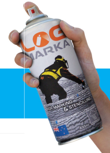 Blue Log Marka Paint 435ml - For Marking & Stenciling in Forestry