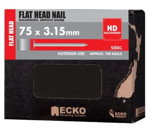 Ecko Bracket Nails 30 x 3.15mm, 500g Galvanised