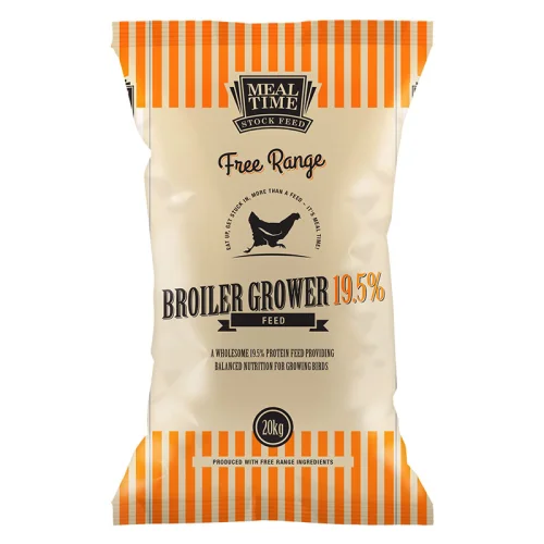 Mealtime Free Range Broiler Grower 19.5% Pellets – Poultry Feed